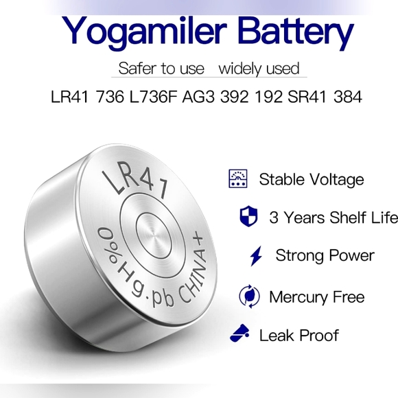 30-Pack Yogamiler LR41 AG3 1.5V Button Cell Batteries - Picture 3 of 4